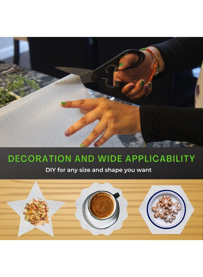 بطانة رفوف من لأغطية أدراج المطبخ، غير لاصقة، مصنوعة من مادة EVA آمنة غذائيًا وغير قابلة للانزلاق، مقاومة للبقع، مناسبة للرفوف والثلاجات والخزائن والمكاتب - Image 4